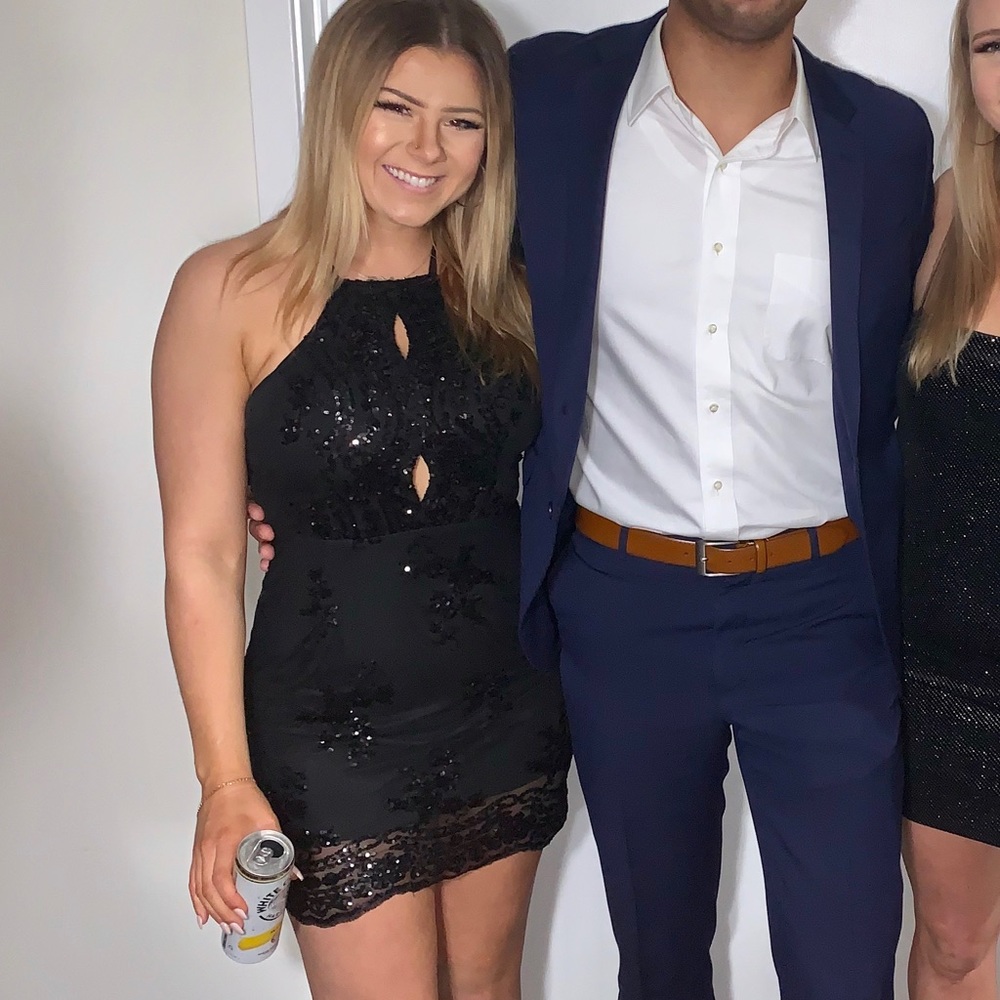 Black sequin cocktail dress🖤✨